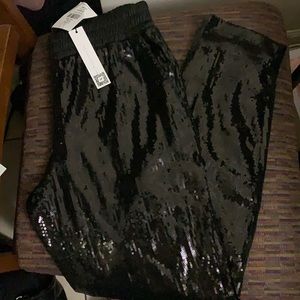 Sanctuary women’s black sequence straight leg pants
